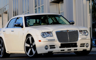 White car road building streetsign - clean free wallpaper