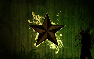 Green star man tattoo gothic - a star free wallpaper