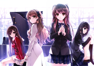 Girls group piano keyboard room - a group of girls free wallpaper for desktop