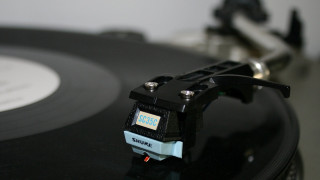 Record player black blue turntable - analog free wallpaper