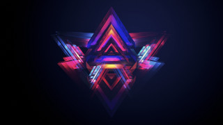 Colorful abstract triangle 3d glowing - triangle free wallpaper