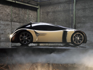 Futuristic car garage smoke tires - tire free wallpaper