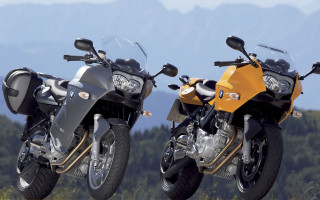 Motorcycles grass trees mountains outdoor - mountain free wallpaper