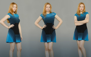 Woman blonde 3d model posing - 3 d model free wallpaper for desktop