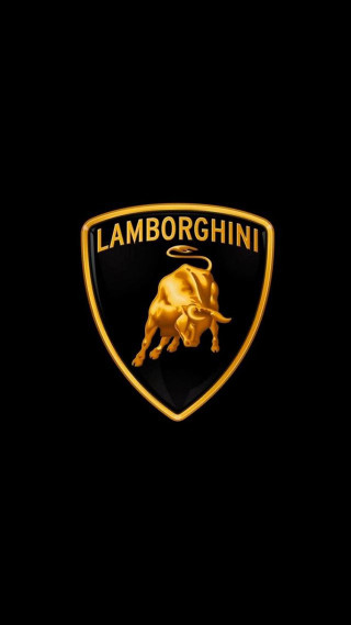 Lamb logo black background gold - free motorcycles wallpaper for mobile