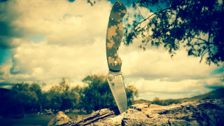 Knife rock forest sunset clouds - ada hill walker free wallpaper