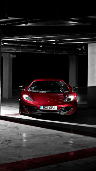 Red sports car parking garage 7 - its light free wallpaper for mobile