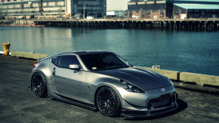 Silver sports car road water - anthony s waters free wallpaper