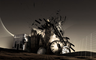 Clock tower massive face building - massive free wallpaper