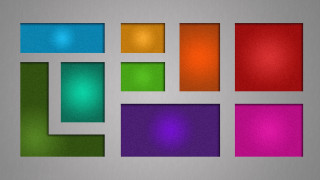 Colored squares gray background white - diffuse lighting free wallpaper for desktop