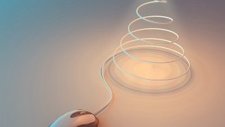 Computer mouse spiral light raytrace - a computer mouse free wallpaper