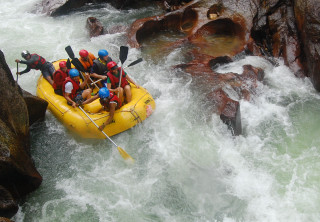 Raft people river rocks water - river free wallpaper for desktop