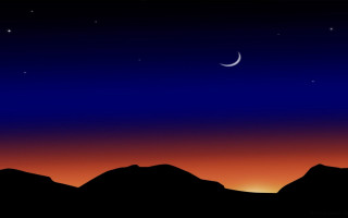 Night sky mountains moon stars - night sky free wallpaper for desktop