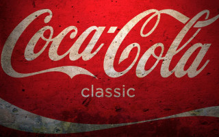 Coca cola sign red background - white lettering free wallpaper