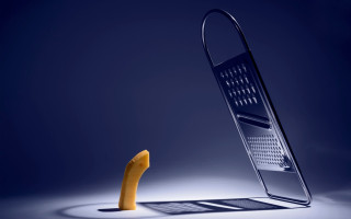 Cheese falling grater blue shadow - product photography free wallpaper