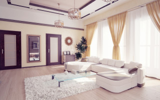 Living room white couch chandelier - a white rug free wallpaper