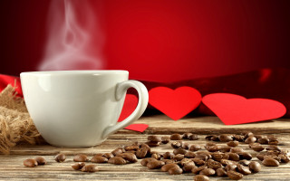 Coffee steam hearts sack paper - the table next free wallpaper