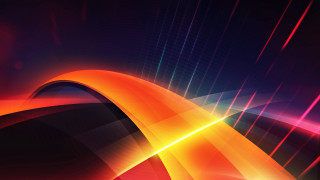 Colorful abstract lines curves black 3 - line free wallpaper for desktop