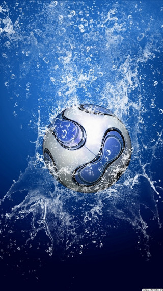 Soccer ball floating water bubbles - floating free wallpaper for mobile