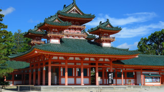Kyoto architecture building blue sky - eishōsai chōki free wallpaper