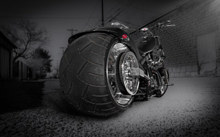 Motorcycle brickwall road redlight digitalrendering - daren bader free wallpaper for desktop
