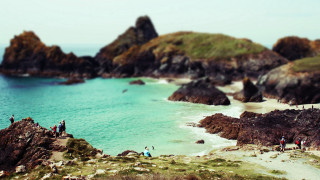 Rocky beach pleinair tiltshift bird - plein air free wallpaper