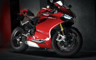 Red motorcycle dark room futurism - duccio free wallpaper