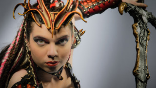 Woman weird hair makeup costume - weird free wallpaper