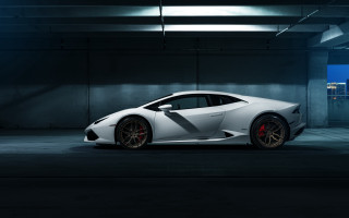 White sports car parking garage 4 - city free wallpaper