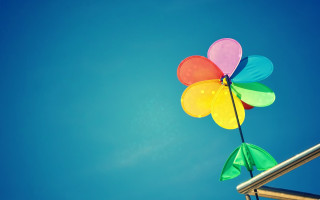 Colorful kite blue sky metal - summer vibrancy free wallpaper