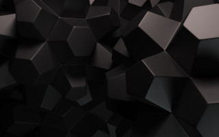 Black cubes generative ambient occlusion - varying size and shapes free wallpaper
