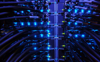 Network wires glowing cables art - net art free wallpaper for desktop