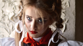 Alice prin bowtie gothic portrait - a red bow tie free wallpaper