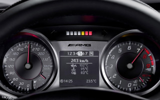 Car dashboard speedometer futurism UI - a car dashboard free wallpaper