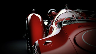 Red car black background art - digital painting free wallpaper