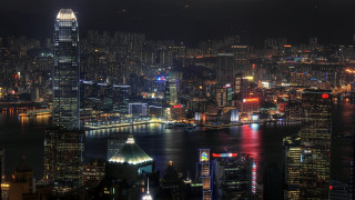City skyline night bridge lights - cui bai free wallpaper for desktop