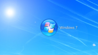 Blue sky windows7 logo sun 2 - a window 7 logo free wallpaper