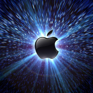 Apple logo blue background stars - the background free wallpaper for tablet