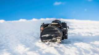 Camera snowy day blue sky - nikon free wallpaper