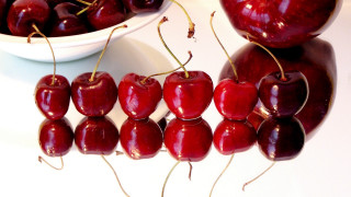 Bowl cherries table white plate - boetius adamsz bolswert free wallpaper