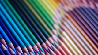 Colored pencils rainbow background childs 2 - pastell free wallpaper