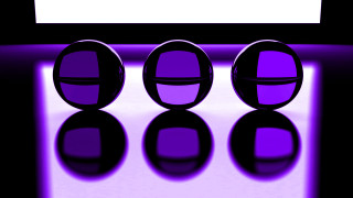 Three balls table mirror photorealism - a reflection of them free wallpaper