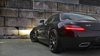 Black sports car brick wall 7 - rim free wallpaper