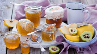 Plate fruit honey tea spoons - bálint kiss free wallpaper