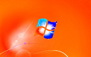 Computer screen blue orange logo - a computer screen free wallpaper for desktop