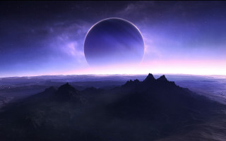 Distant planet star background matte 3 - a distant star in the foreground free wallpaper for desktop
