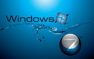 Blue background water splash windows - dürer free wallpaper
