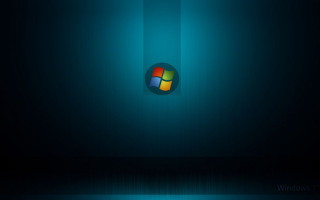 Dark blue wall windows logo - a windows logo free wallpaper