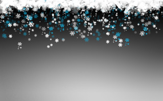 Black white snow flakes gradient - a blue border free wallpaper for desktop