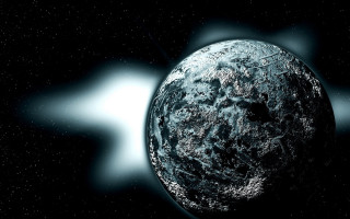 Black white planet space bright - planet free wallpaper for desktop